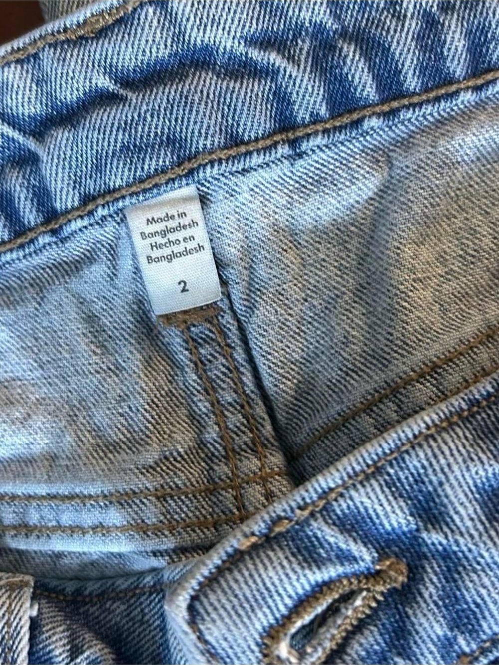 Wide Leg Distressed Blue Jeans - Women's - Picture 7 of 8